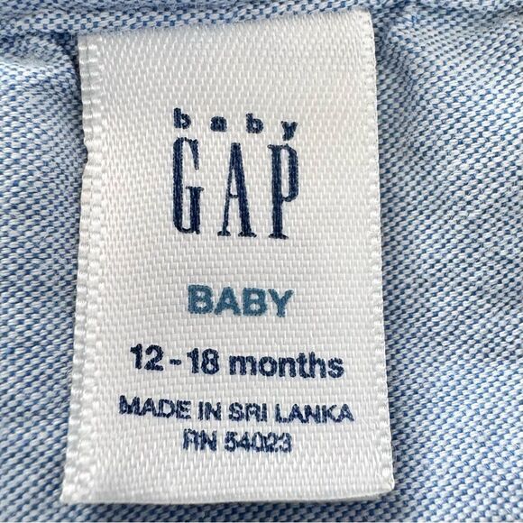 Baby Gap Boys Long Sleeve Striped Button Down Brannan Bear Shirt. 12-18 Months - Picture 5 of 6